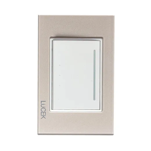 Placa con Apagador Escalera Dorado Marfil