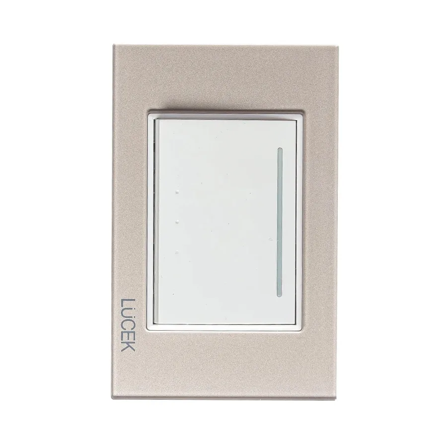 Placa con Apagador Escalera Dorado Marfil