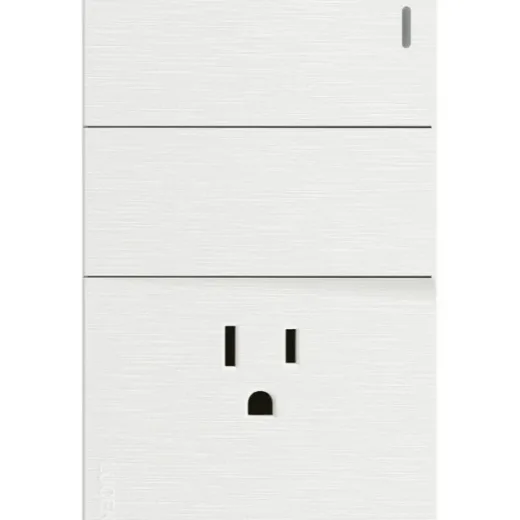 Placa Flat con 2 Apagador y 1 Contacto Sencillo Blanco