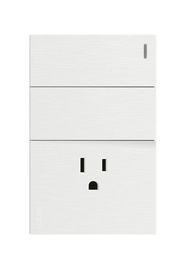 Placa Flat con 2 Apagador y 1 Contacto Sencillo Blanco