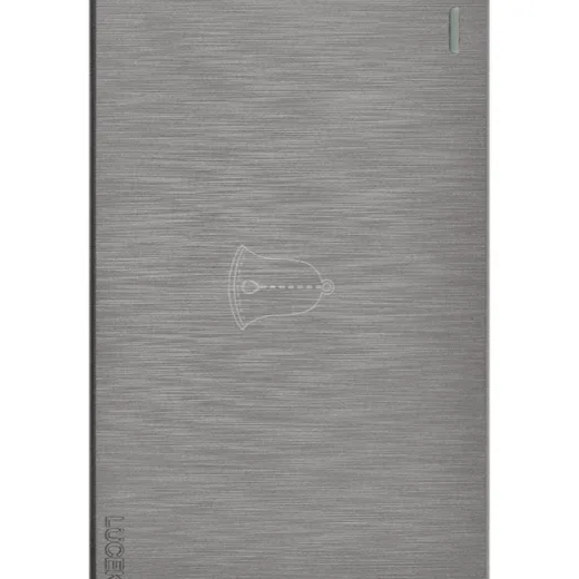 Placa Flat con Boton Pulsador Plata
