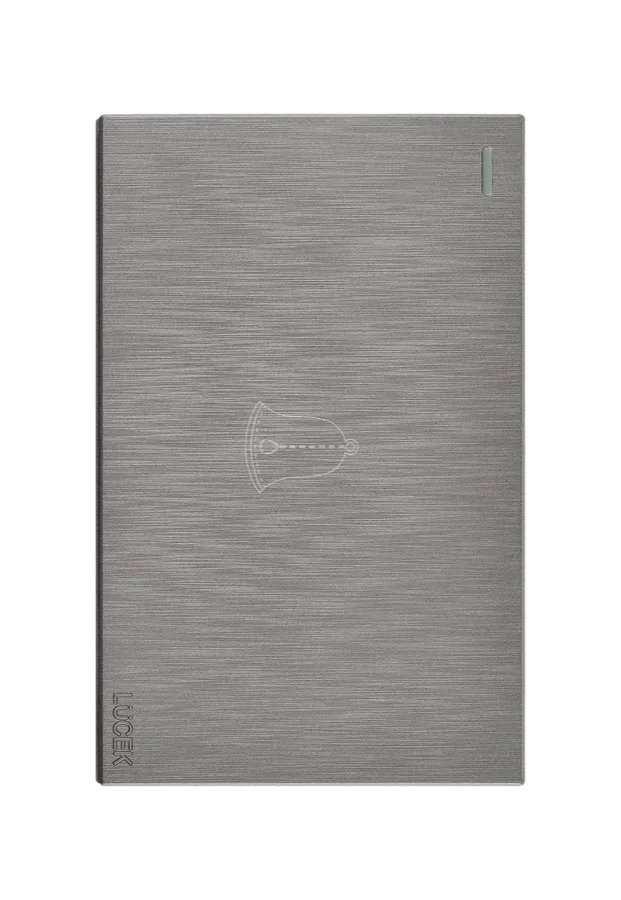 Placa Flat con Boton Pulsador Plata