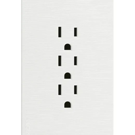 Placa Flat con 3 Contactos Sencillos 1 Modulo Blanco