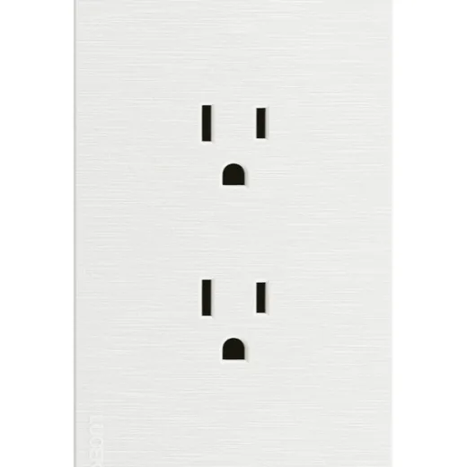 Placa Flat con Contacto Duplex Blanco