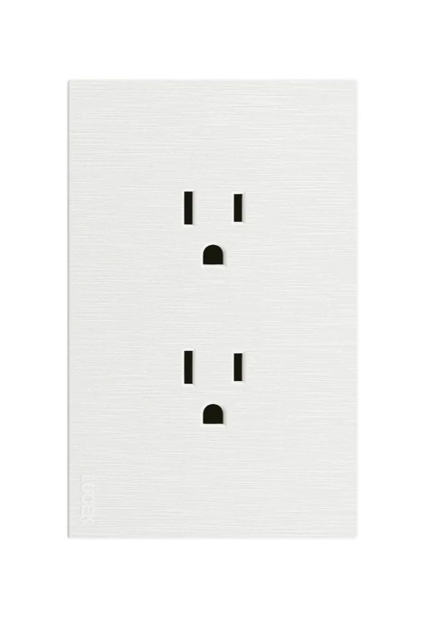 Placa Flat con Contacto Duplex Blanco
