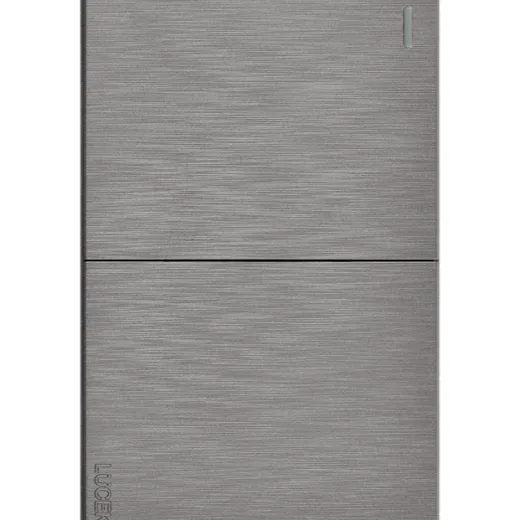 Placa Flat con 2 Apagador Sencillo Plata