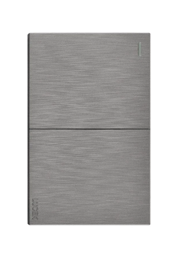 Placa Flat con 2 Apagador Sencillo Plata