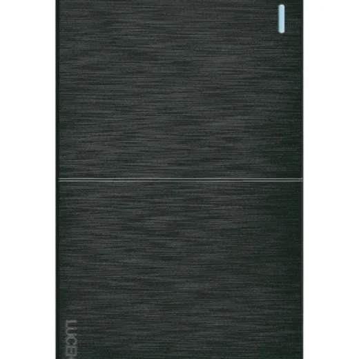 Placa Flat con 2 Apagador Sencillo Negro