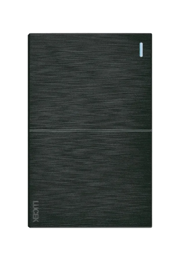 Placa Flat con 2 Apagador Sencillo Negro
