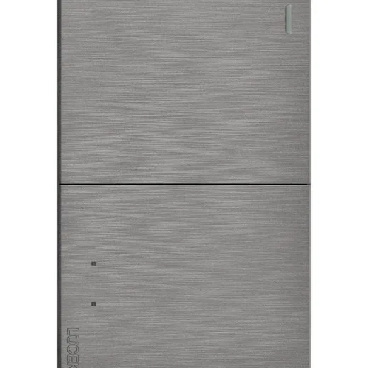 Placa Flat con 1 Agador Sencillo y 1 Apagador 3 Vias Plata