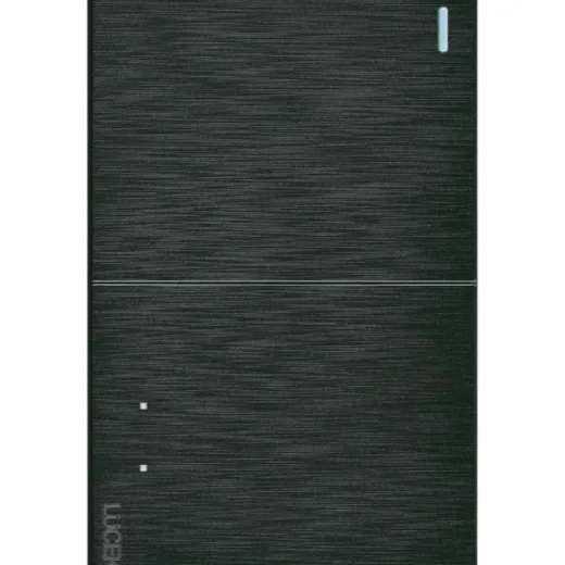 Placa Flat con 1 Agador Sencillo y 1 Apagador 3 Vias Negro