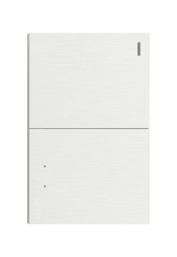 Placa Flat con 1 Apagador Sencillo y 1 Apagador 3 Vias Blanco